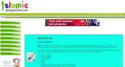 Desktop Screenshot of islamicplayground.com